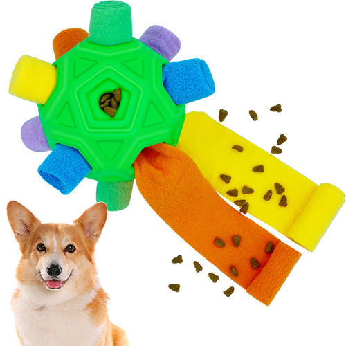 Lmhce Snuffle Ball for Dog Interactive Dog Puzzle Ball Snuffle Mat Puppy Treat Dispenser Natural Foraging Skills Slow Feeder Training Dog Sniff Toy (Green)